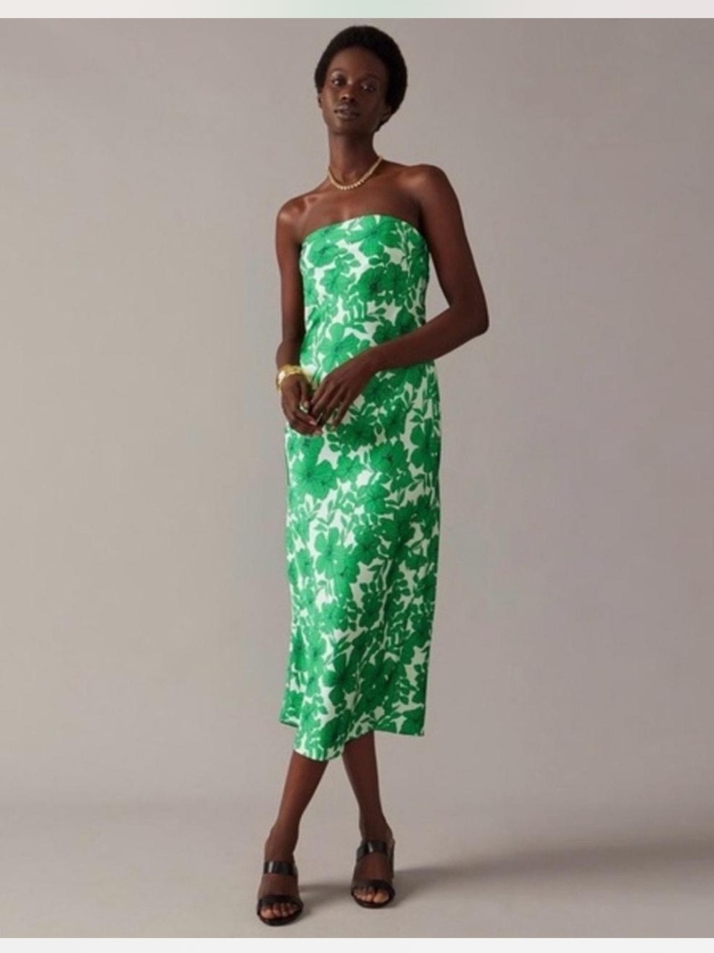 J. Crew Collection Strapless Slip Dress Greenhouse Floral size 0